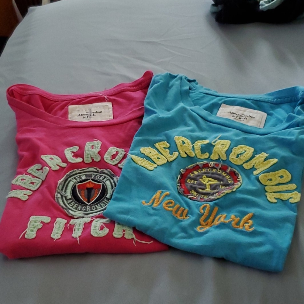 Pink and blue Abercrombie and fitch